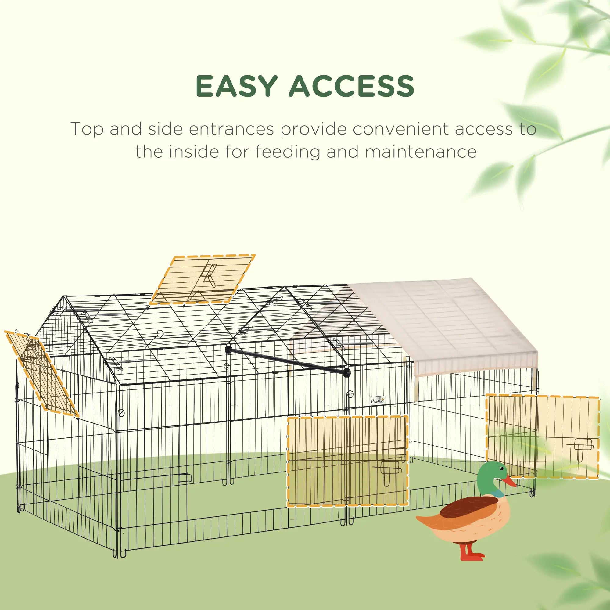 87x41x41-In Catio Rabbit Guinea Pig Cage, Small Animal Enclosure, Beige Houses & Habitats at Gallery Canada
