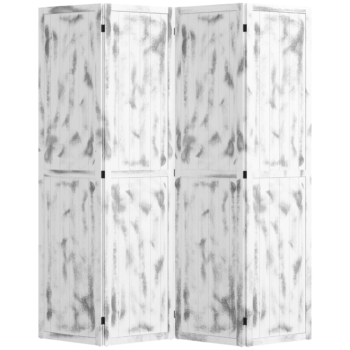 Foldable Screen Divider, 5.5' Rustic, Indoor Bedroom Office, White Room Dividers at Gallery Canada