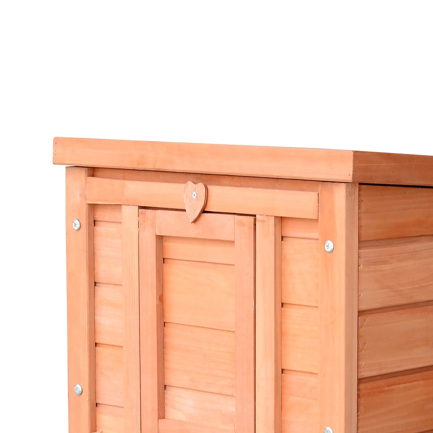 Wooden Rabbit Hutch, Bunny Cage, Outdoor Cat House, 20"x16.5"x17", Orange Rabbit Hutch at Gallery Canada