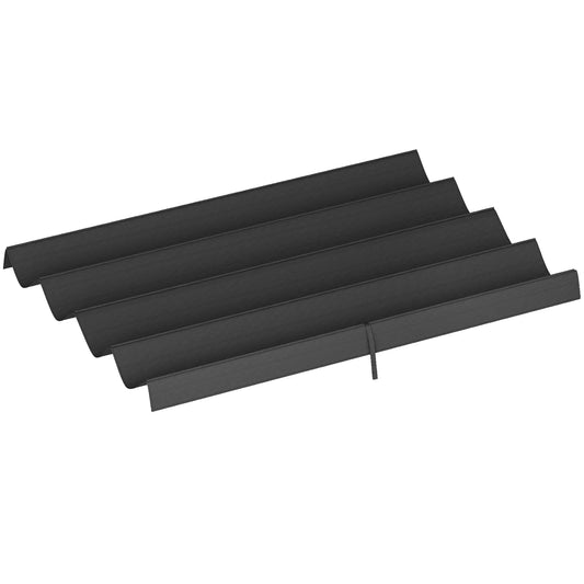 Retractable Pergola Canopy, 10' x 7' Sun Shade, UV30+, Dark Grey Gazebo Canopy Replacement Dark Grey at Gallery Canada