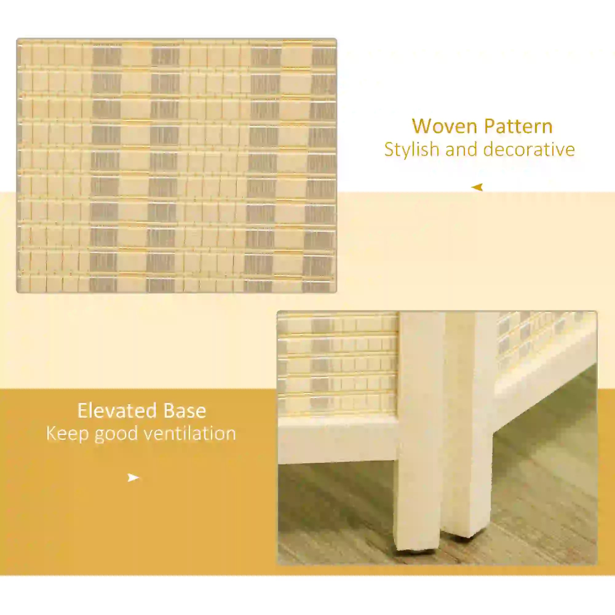 Woven Bamboo Room Divider, 4 Panel, 71