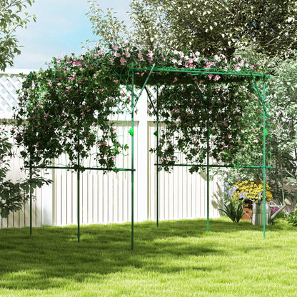7.3 FT Tall Metal Garden Arch Trellis, For Climbing Plants, Green Plant Stands at Gallery Canada