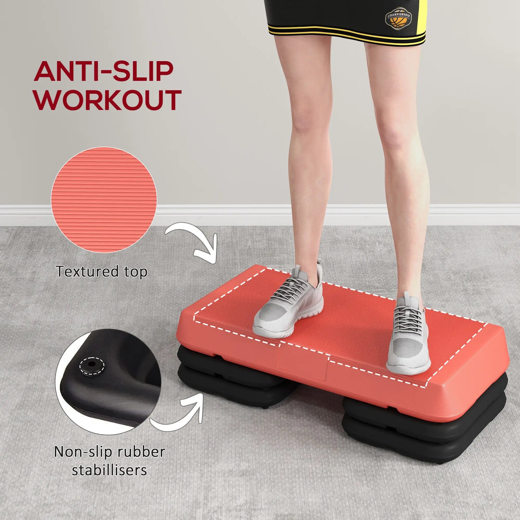 Adjustable Aerobic Stepper, 3-Level 4