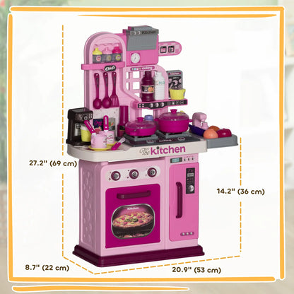 Kids Play Kitchen With 33 Accessories, Lights & Sounds, 3-6 Years Play Kitchen at Gallery Canada