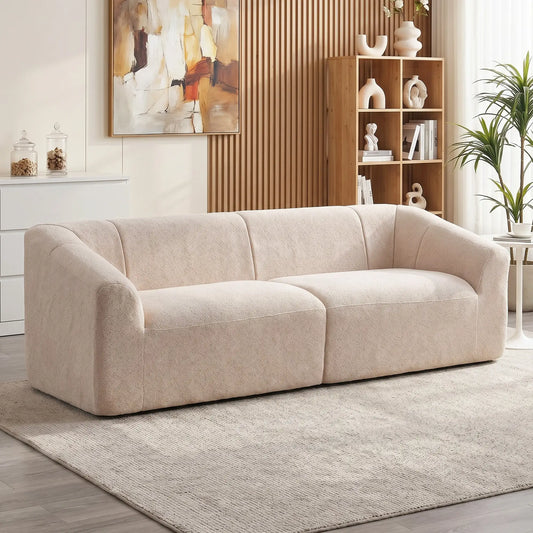 3-Seater Chenille Cloud Couch, Beige