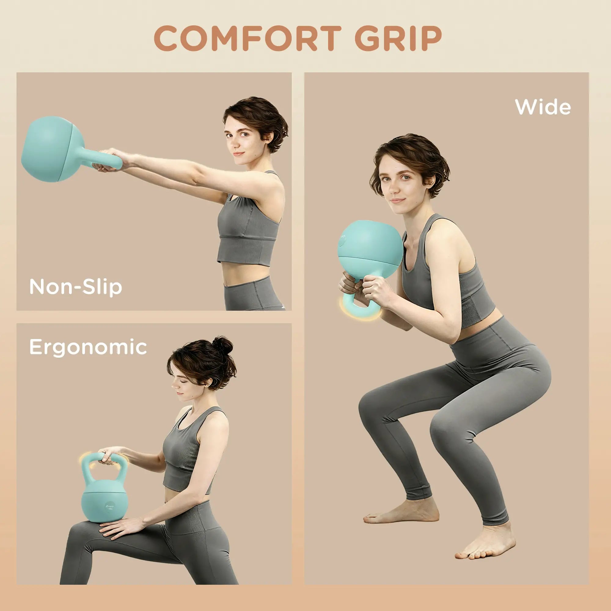9 lb Soft Kettlebell, Sand Filled Weight w/ Grip Handle, Kettlebell Weight for Full Body Workout, Green Strength Training Equipment at Gallery Canada