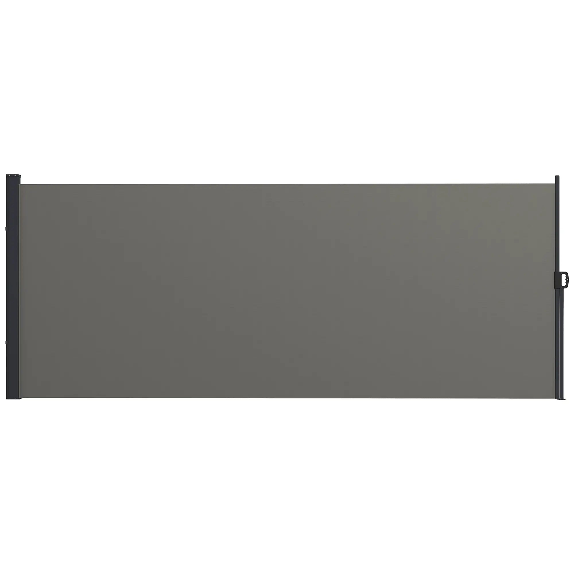13' x 5' Retractable Side Awning, Outdoor Privacy Screen, Dark Grey Side Awnings at Gallery Canada