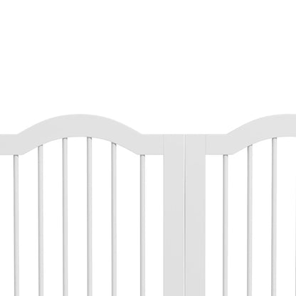 24"H Foldable 4-Panel Dog Gate Barrier, White Pet Gates at Gallery Canada