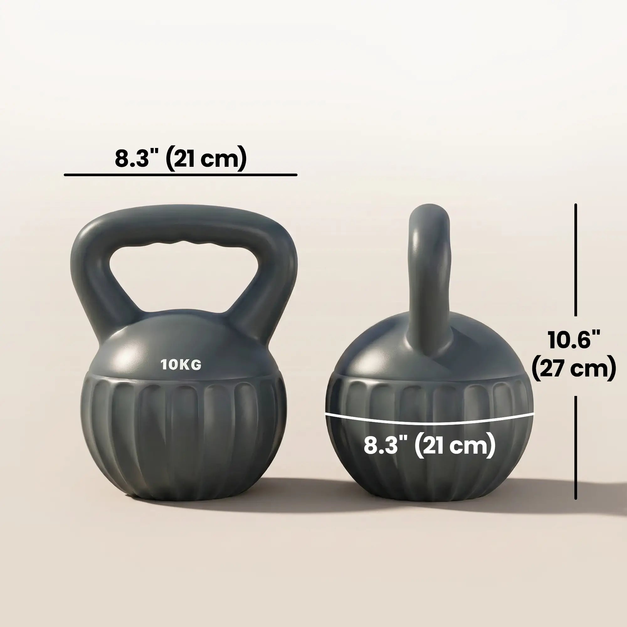 22 lbs Kettlebell, Non-Slip Handle For Home Gym, Grey Strength Training Equipment at Gallery Canada