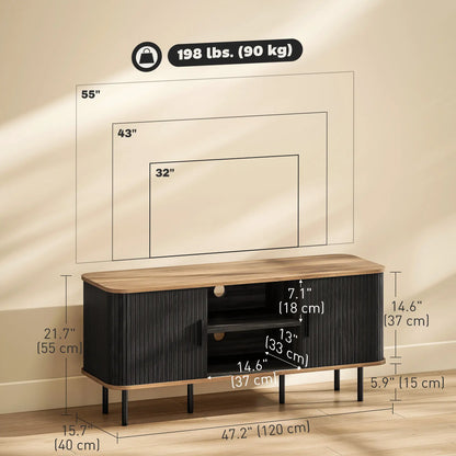 TV Stand for 55 Inches, Storage Shelves, Cabinets, Black TV Stands at Gallery Canada