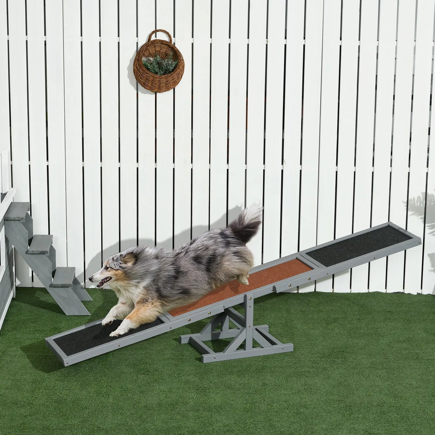 Wood Pet Seesaw, Dog Agility Training Equipment, Weather Resistant, Grey Dog Agility Training Equipment at Gallery Canada