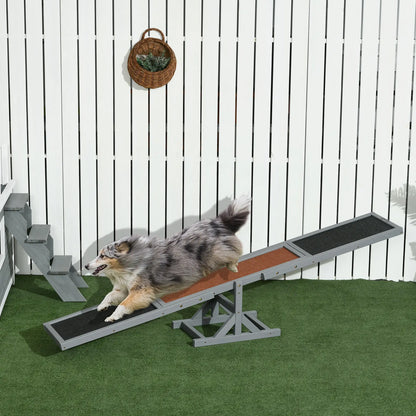 Wood Pet Seesaw, Dog Agility Training Equipment, Weather Resistant, Grey Dog Agility Training Equipment at Gallery Canada