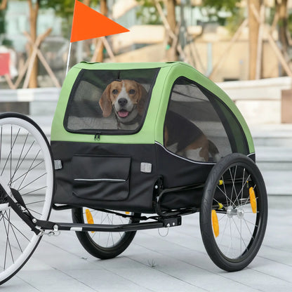 Dog Bike Trailer, Pet Cart Bicycle Wagon, 20" Wheels, Ventilated Windows Dog Bike Trailers & Strollers at Gallery Canada