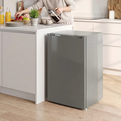 Compact Upright Freezer, 2.1 Cubic Feet, Reversible Door, Grey Small Kitchen Appliances at Gallery Canada