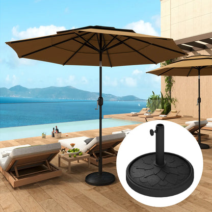Round Patio Umbrella Base, 26 lbs Resin Stand, Black Umbrella Bases at Gallery Canada