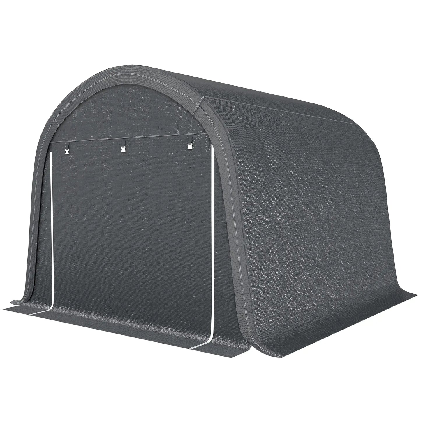 10' x 10' Outdoor Storage Tent, Heavy Duty Waterproof Shed for Bike, Motorcycle, Garden Tools Sheds Grey at Gallery Canada
