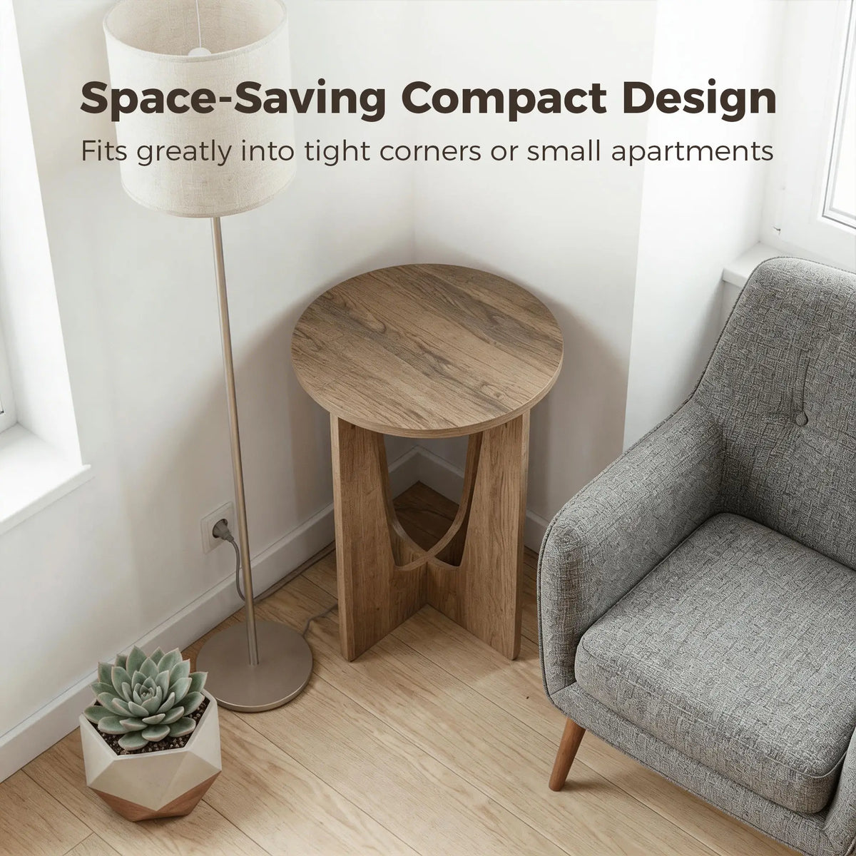Round Side Table, Compact End Table, Curved Legs Side Tables at Gallery Canada