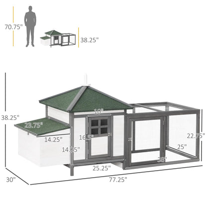 77 Chicken Coop, Rabbit Hutch, Poultry Cage, Dark Gray, White Chicken Coops at Gallery Canada