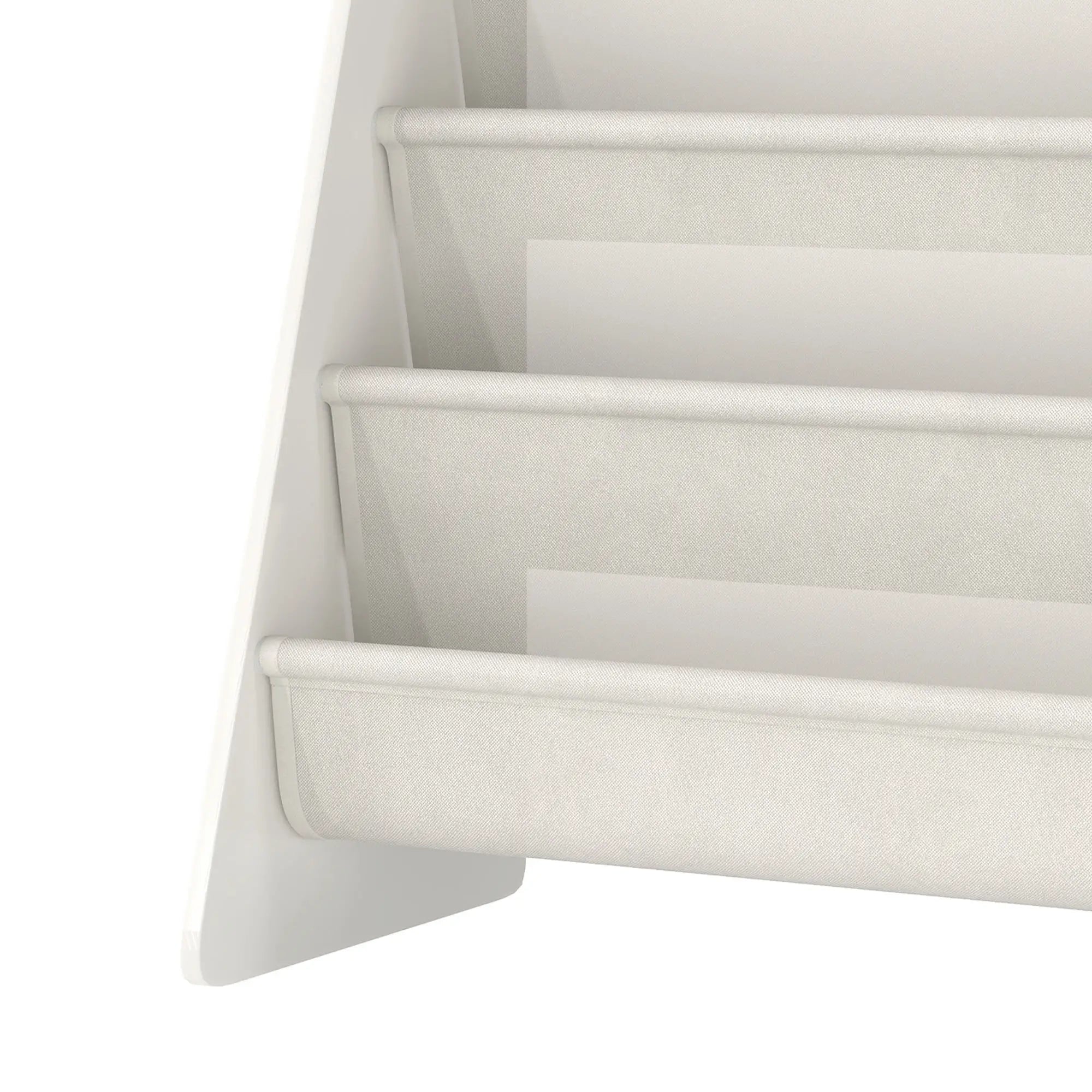 Fabric Kids Bookshelf, 4-Tier Toddler Sling Book Rack, White Baby & Kids Storage at Gallery Canada