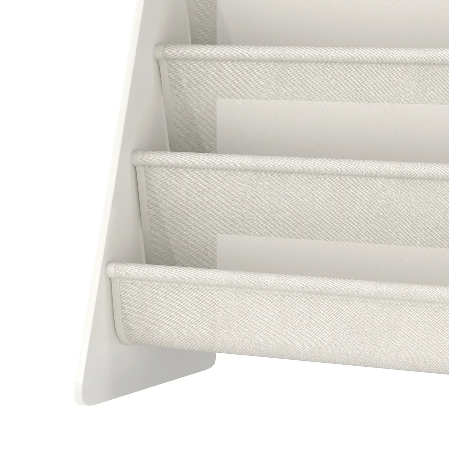 Fabric Kids Bookshelf, 4-Tier Toddler Sling Book Rack, White Baby & Kids Storage at Gallery Canada