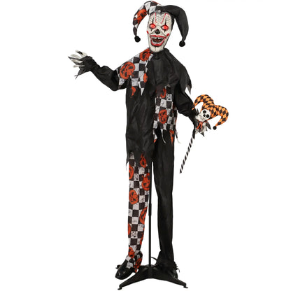 Life Size Animated Clown, Red Light Up Eyes, Sound Activated Decorations, Red Halloween Decorations at Gallery Canada