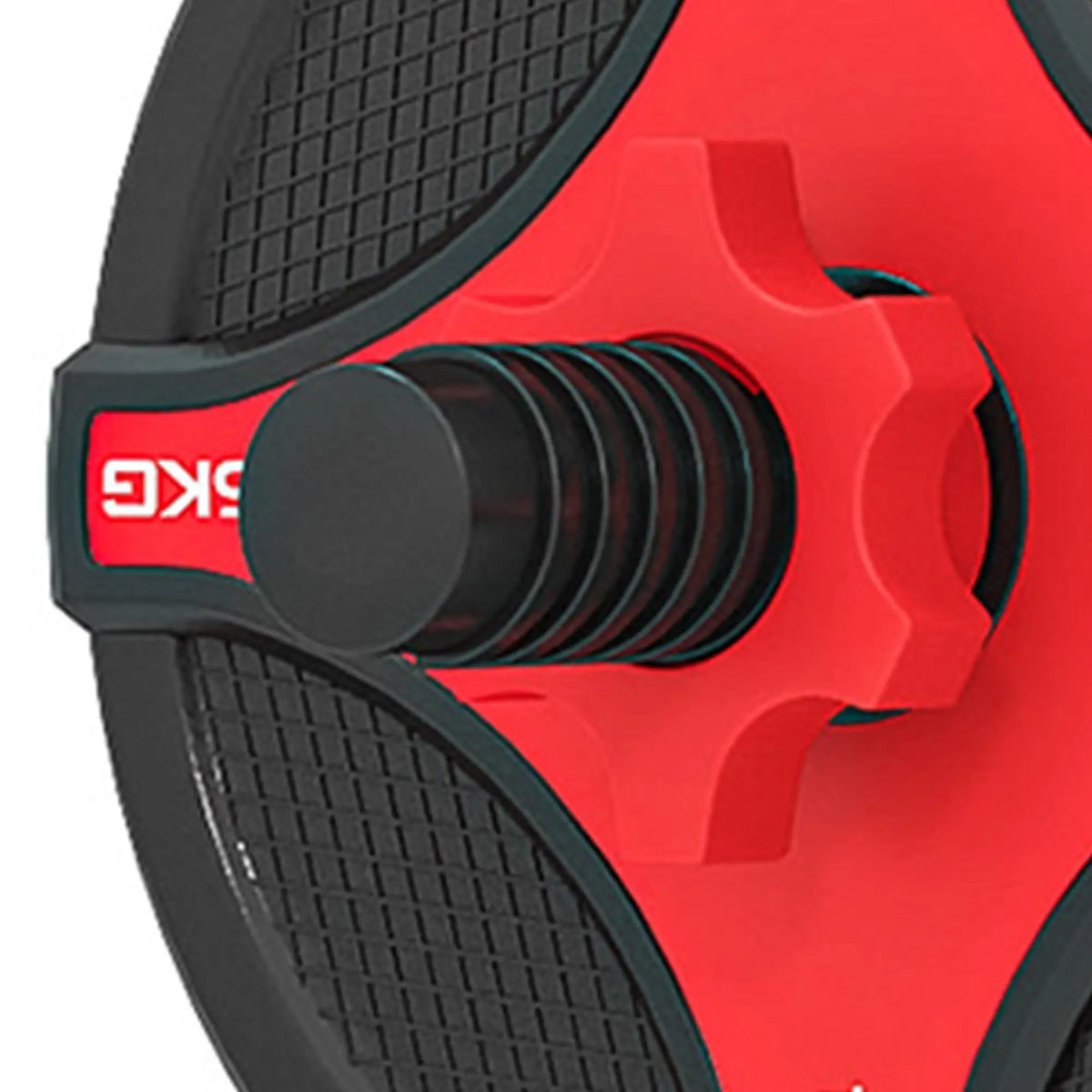 5-in-1 Adjustable Dumbbell Set 55 lbs, Black and Red Dumbbells & Barbells at Gallery Canada