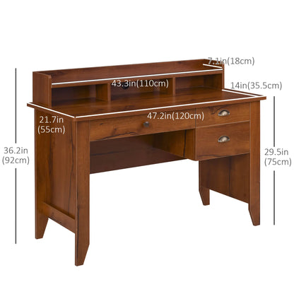 Study Table With Storage Hutch, Brown Writing Desks at Gallery Canada