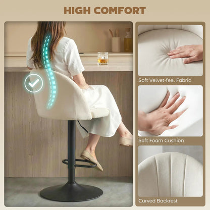 Swivel Counter Height Barstools Set Of 2, Cream White Bar Stools at Gallery Canada