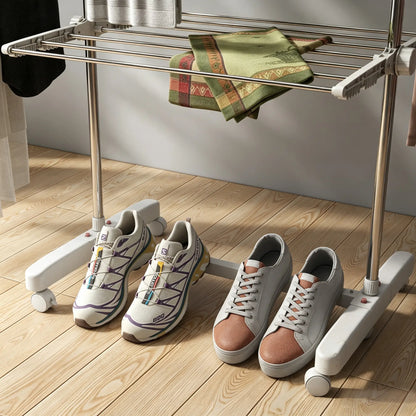 3-Tier Foldable Clothes Drying Rack, Stainless Steel, White Bath Accessories at Gallery Canada