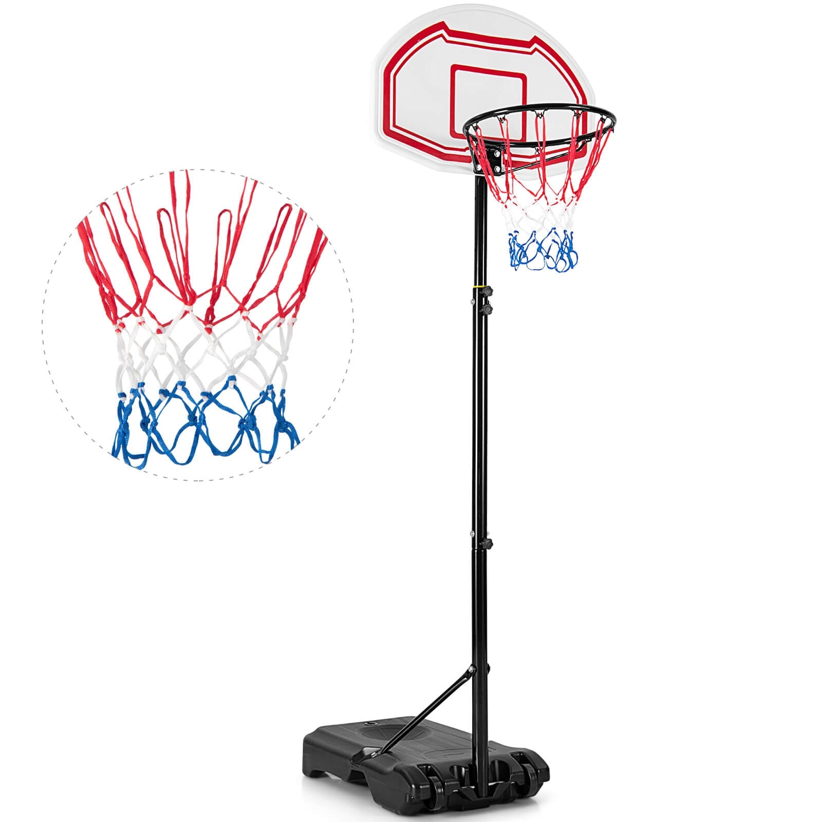 Height Adjustable Basketball Hoop, 2 Nets, Fillable Base, Multicolor Toy Sports at Gallery Canada