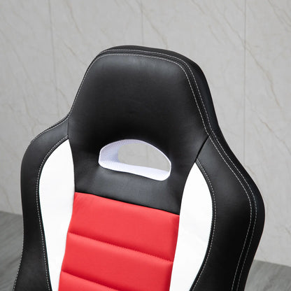 Racing Gaming Chair, PU Leather, Adjustable Height, Flip Up Armrest, Red Video Game Chairs at Gallery Canada