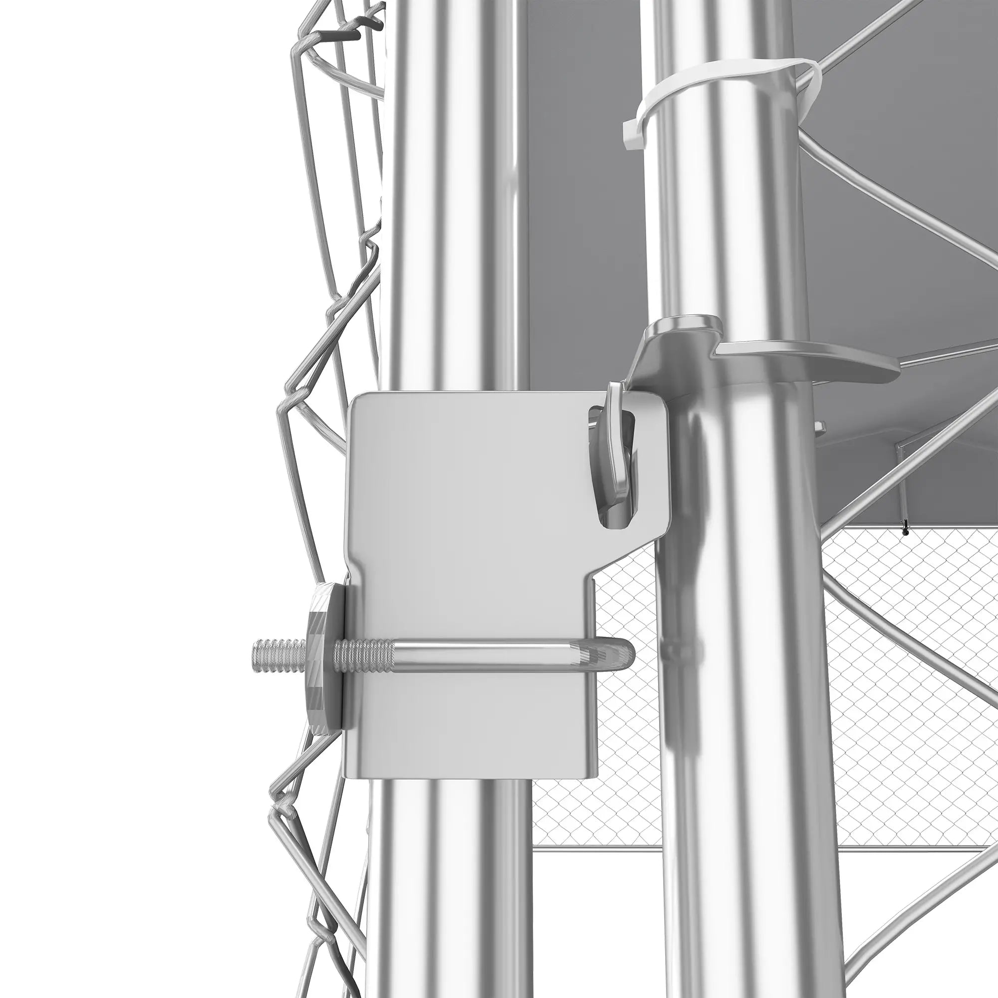 13.1' X 13.1' X 6.6' Outdoor Dog Kennel, Galvanized Steel, Silver Dog Kennels at Gallery Canada