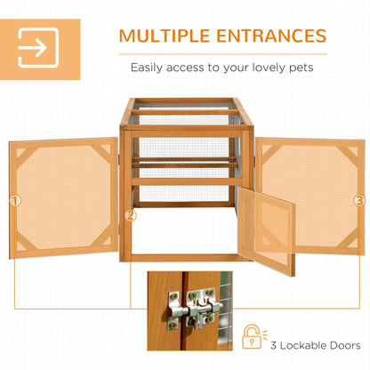 55" Wooden Chicken Coop Extension, Outdoor, Roosting Bars, Orange Chicken Coops at Gallery Canada