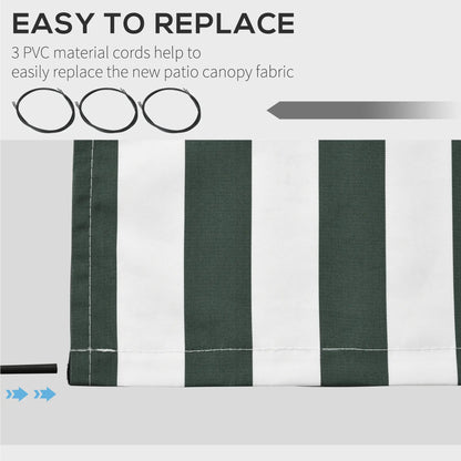 11' X 10' Retractable Awning Fabric Replacement, Uv Protection, Green And White Awning Fabric Replacement at Gallery Canada