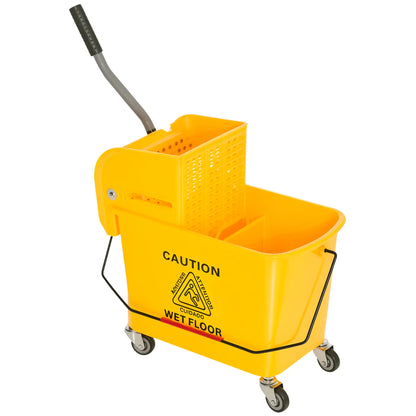 Compact Mop Bucket with Wringer, 5 Gallon, Yellow Household Supplies Yellow at Gallery Canada