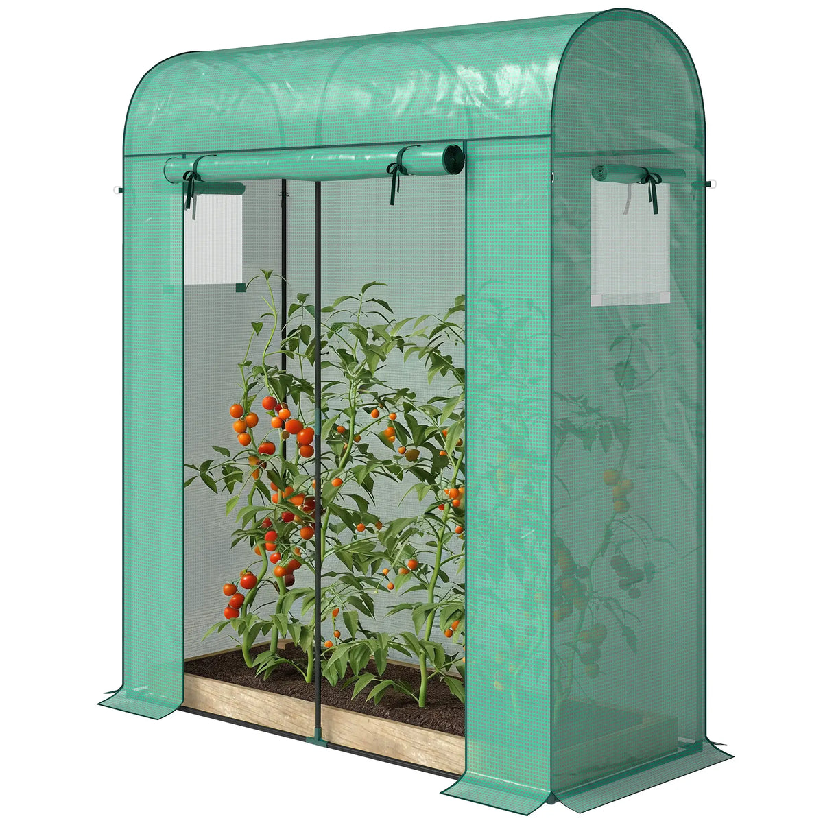 Mini Greenhouse, Portable Garden, 6' x 2' x 6.6', Green Portable Greenhouses Green at Gallery Canada