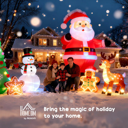 5.5' H Christmas Inflatable, LED Santa Claus Riding Motorcycle Christmas Inflatables at Gallery Canada