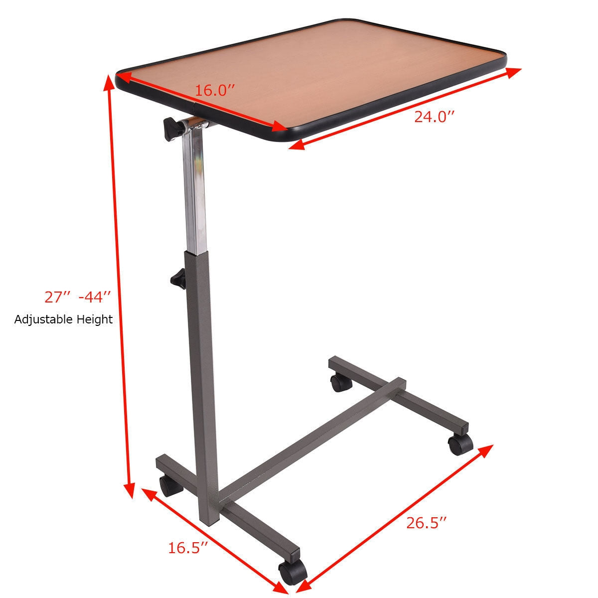 Overbed Rolling Table, Food Tray, Beige End & Side Tables at Gallery Canada