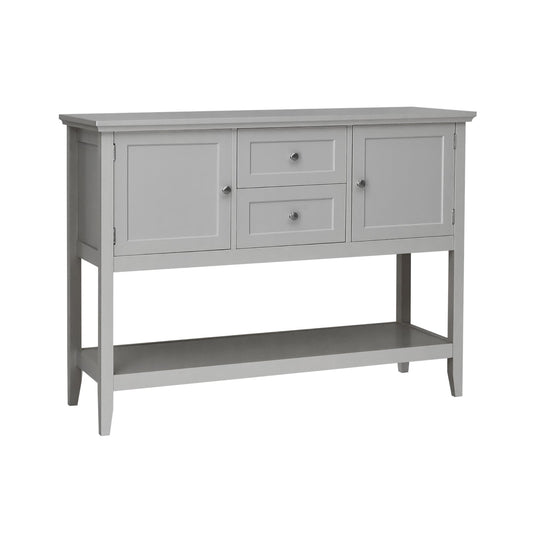 Wooden Sideboard Buffet Console Table with Drawers and Storage, Gray Console Tables Gray at Gallery Canada