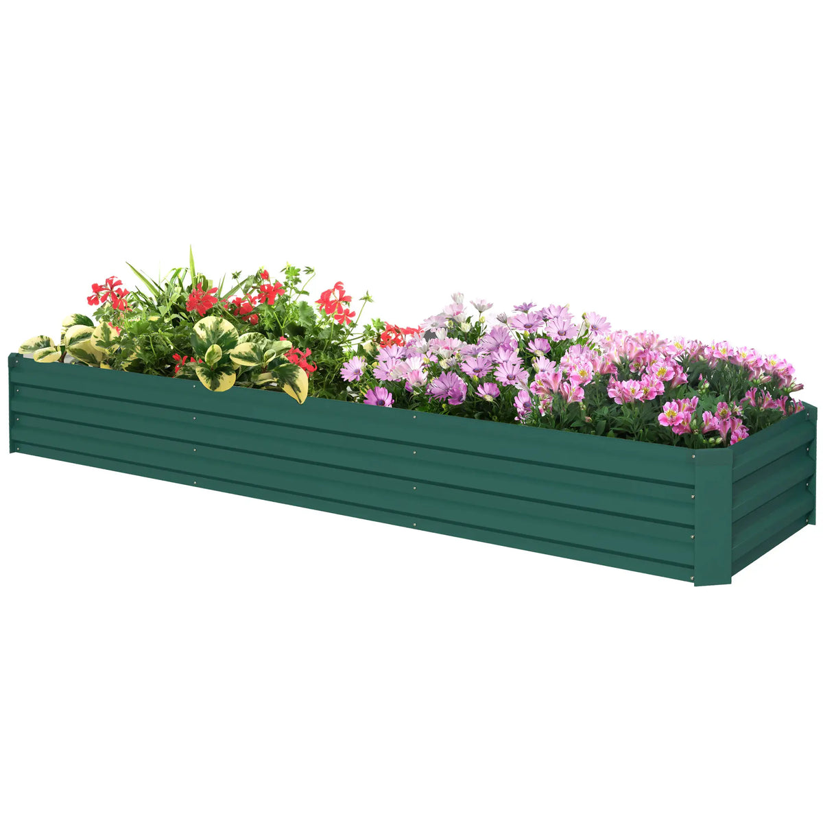 8'x2'x1' Galvanized Raised Bed, Elevated Planter Box, Green Raised Garden Beds Green at Gallery Canada