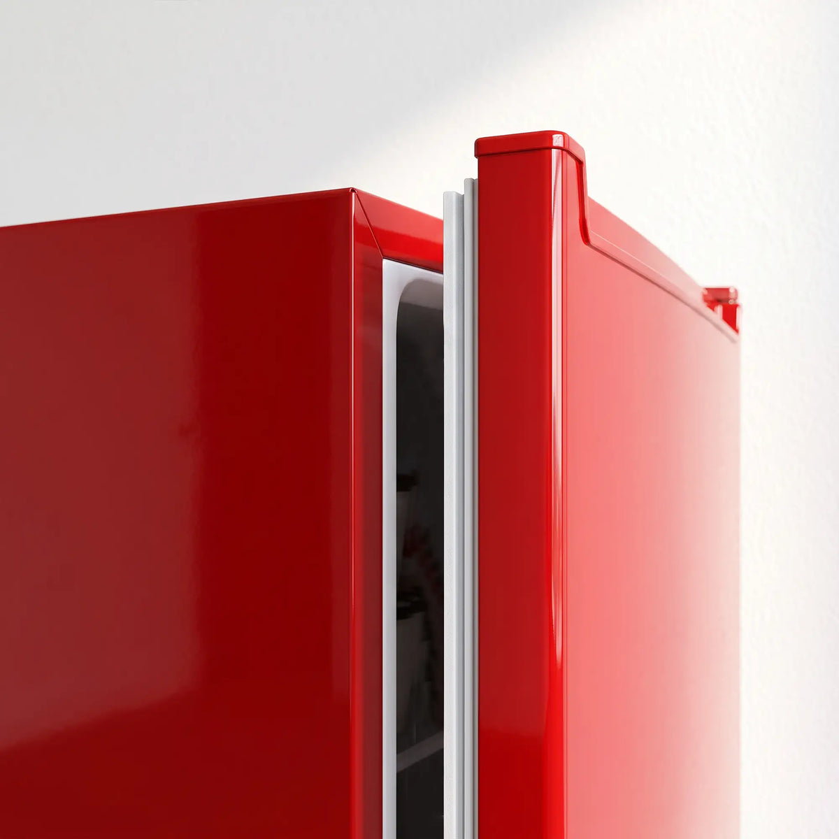Upright Freezer 2.1 Cubic Feet, Reversible Door, 2 Shelves, Red Small Kitchen Appliances at Gallery Canada