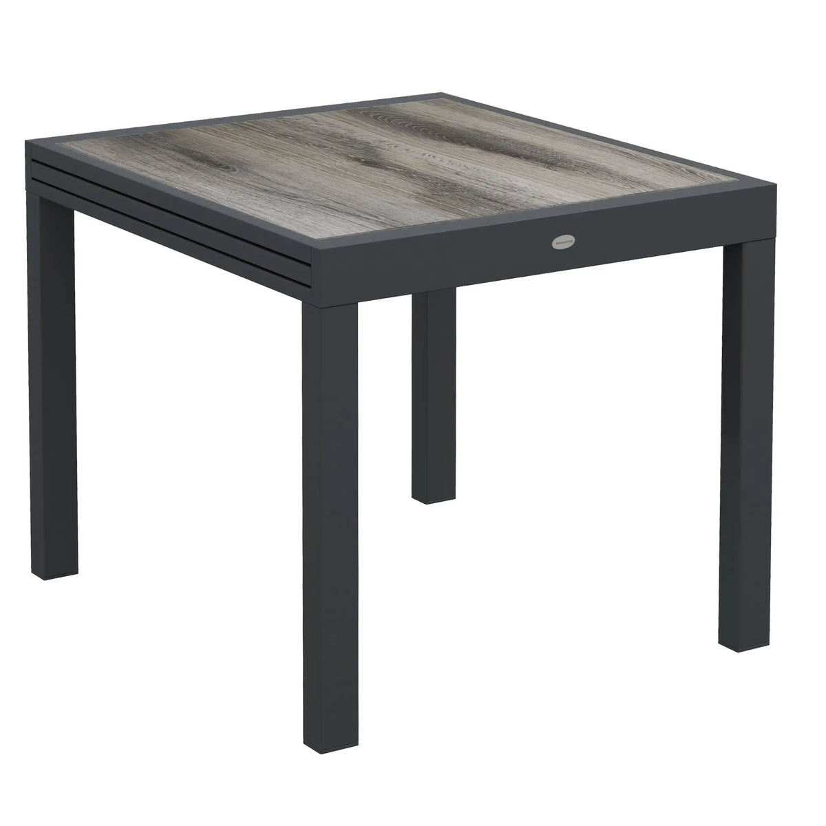 Extendable Dining Table, Rectangular Outdoor Table, Aluminum Frame, Plastic Top, Grey Patio Dinning Tables Grey at Gallery Canada