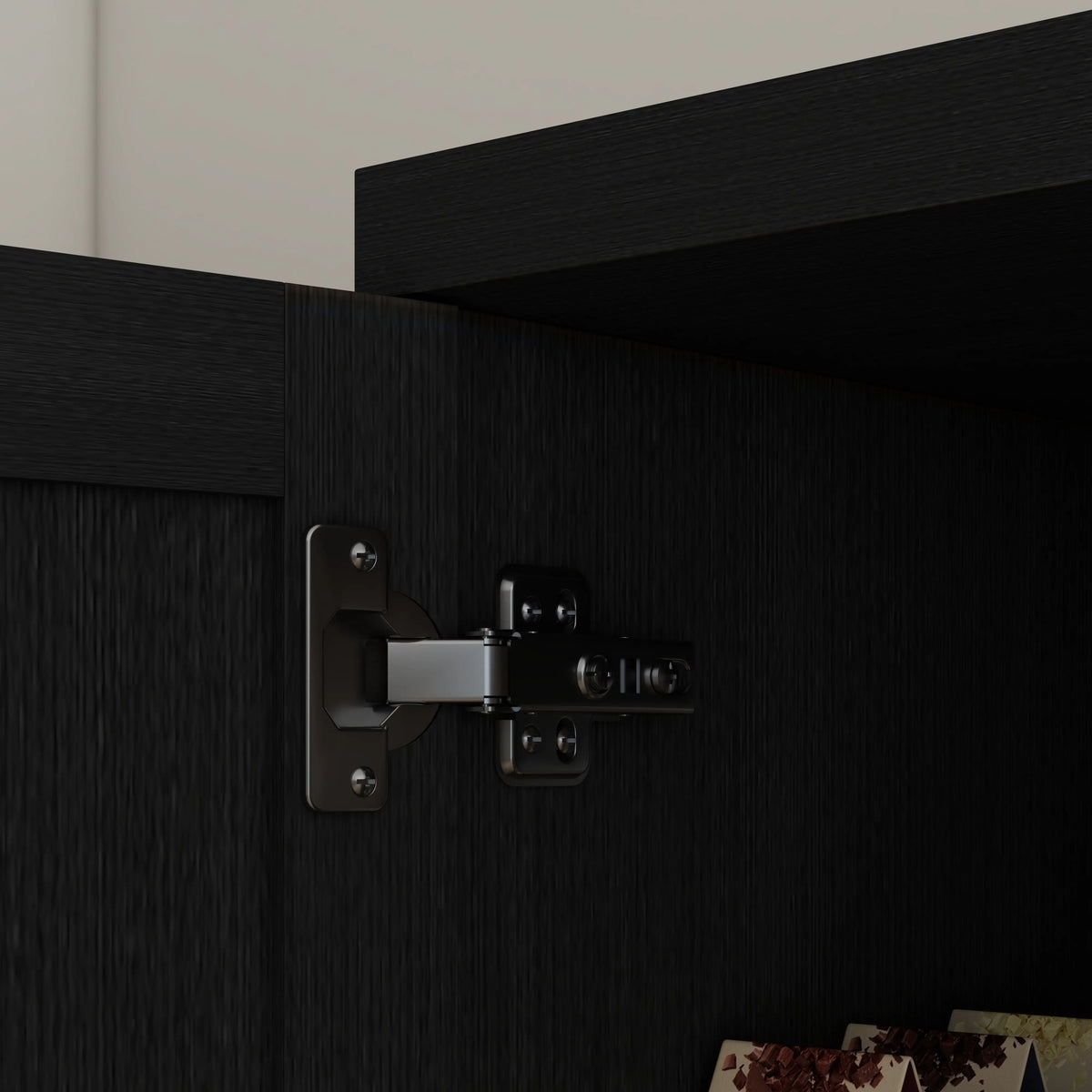 63" Kitchen Storage Cabinet, 5-Tier Pantry with Doors, Adjustable Shelves, Black Kitchen Pantry Cabinets at Gallery Canada