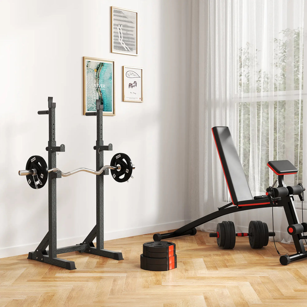 1-Inch Weight Plates, Barbell Weights Set, 2 x 11lbs + 2 x 5.5lbs Dumbbells & Barbells at Gallery Canada