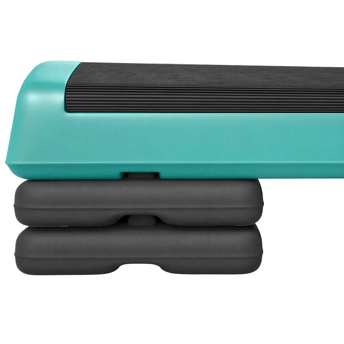 Adjustable Exercise Step Platform, 3-Level with Risers 4", 6", 8" Aerobic Stepper, 550lbs Weight Capacity, Green Aerobic Equipment at Gallery Canada