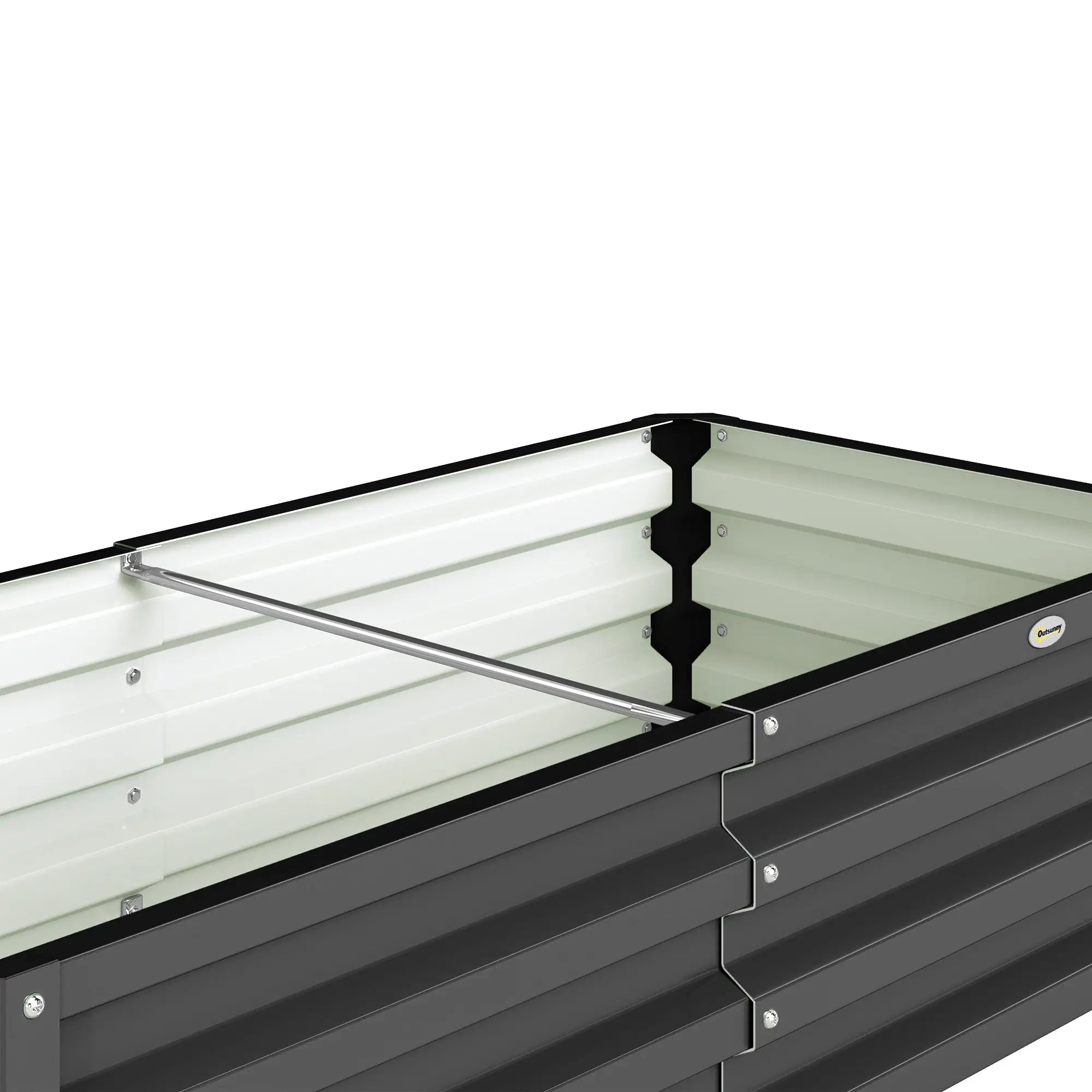 4' x 2' x 1' Galvanized Raised Garden Bed, Set of 2, Grey Galvanized Planter Boxes at Gallery Canada