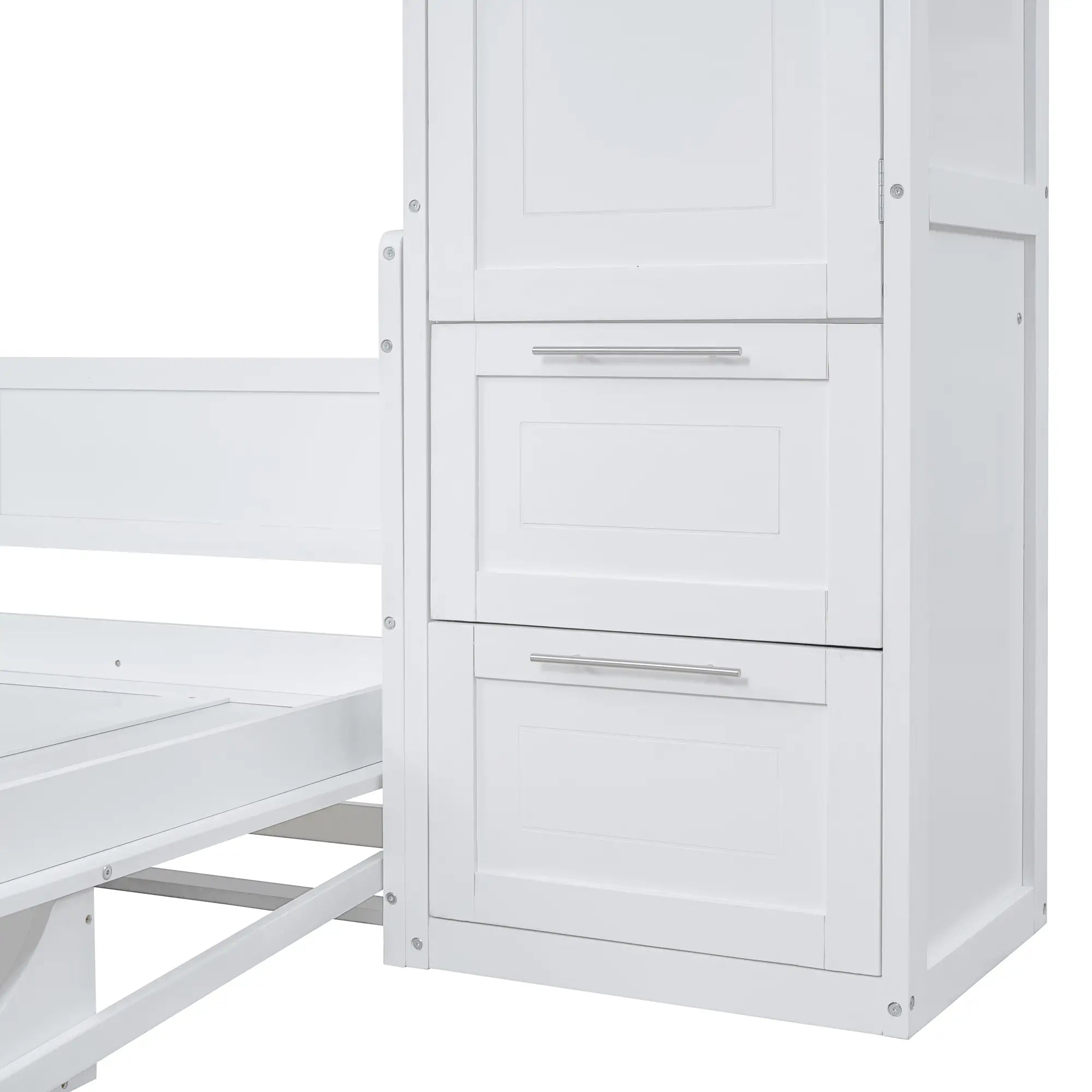 Murphy Bed with Side Flip, Closet, Drawers, 112