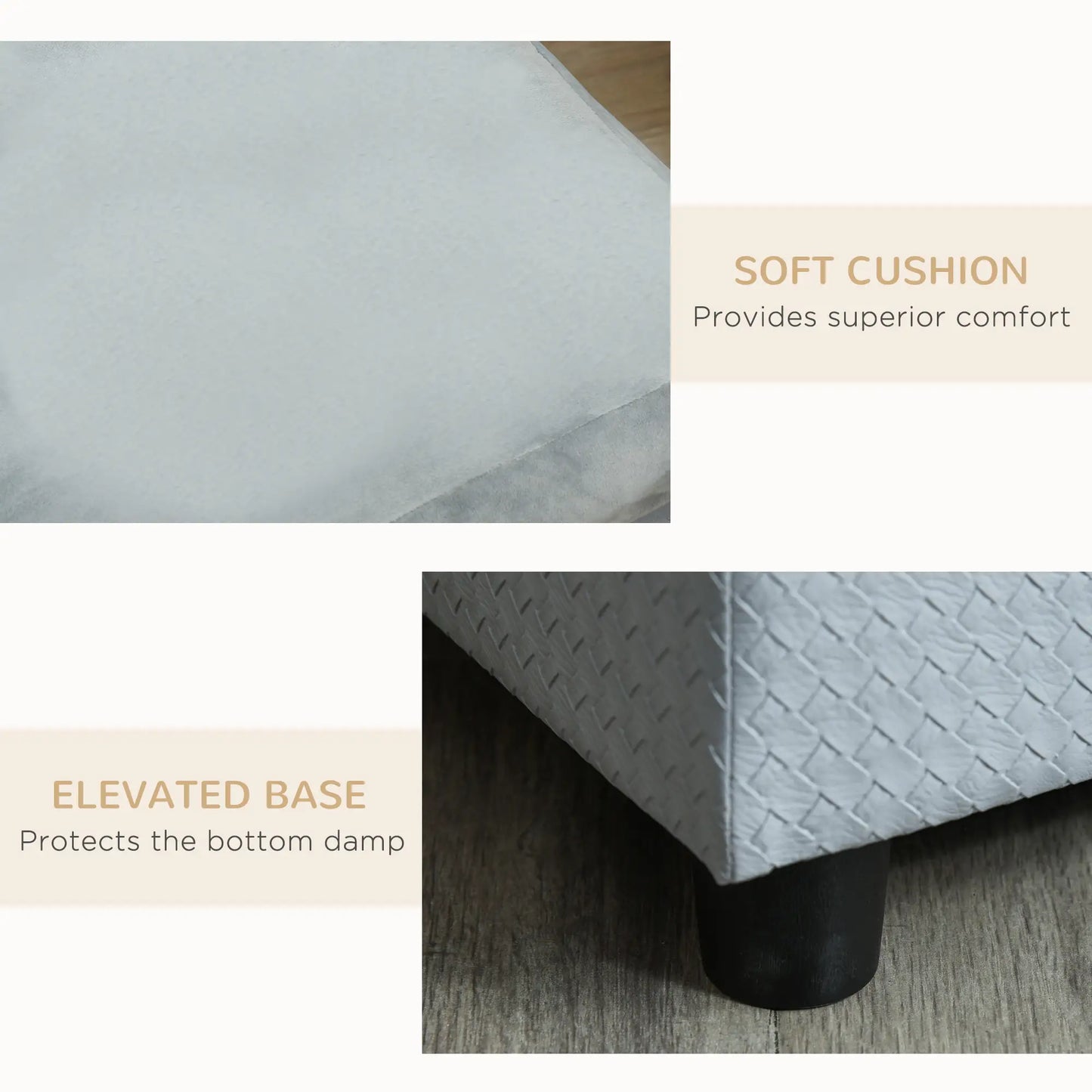 Pet Sofa Dog Couch Chaise Lounge, Small Size, Light Grey Dog Sofas at Gallery Canada