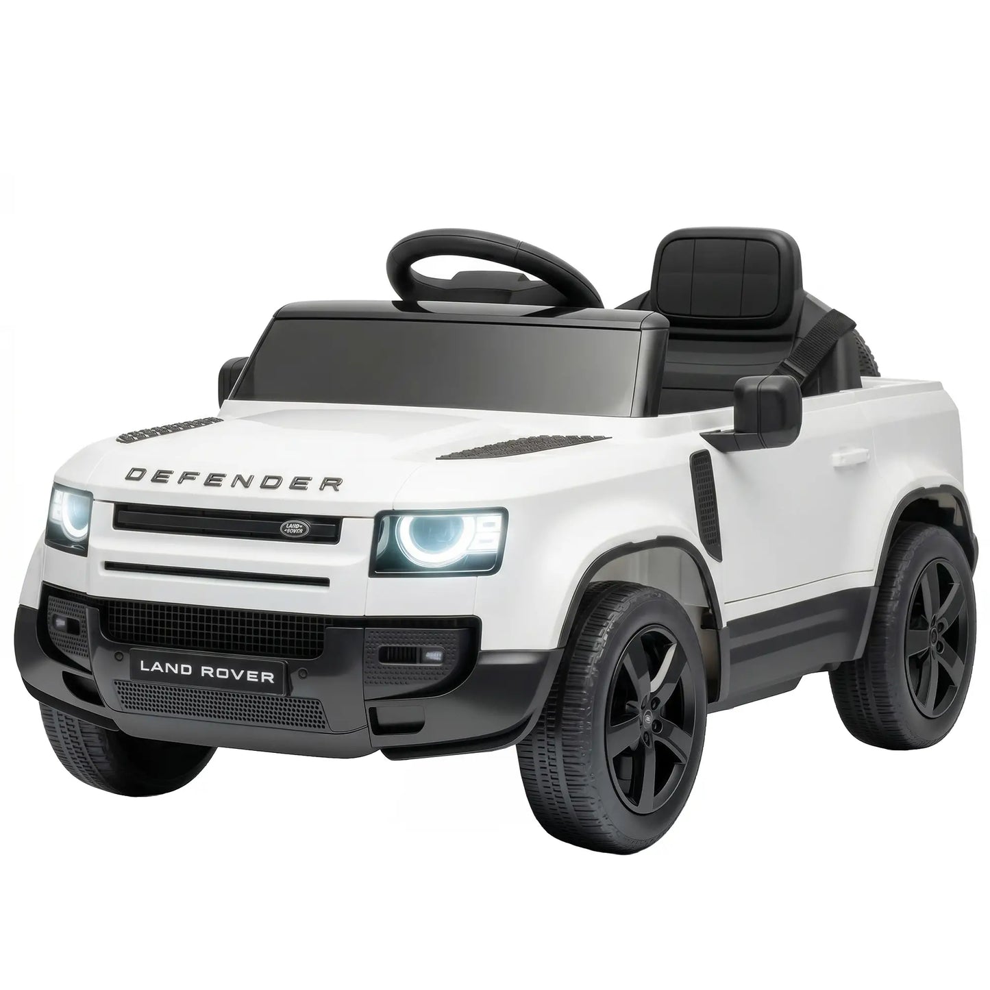 12V Licensed Land Rover Ride-On Car, Remote, White Electric Toy Cars White, Black at Gallery Canada