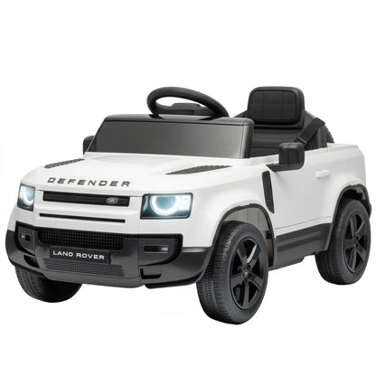 12V Licensed Land Rover Ride-On Car, Remote, White Electric Toy Cars White, Black at Gallery Canada